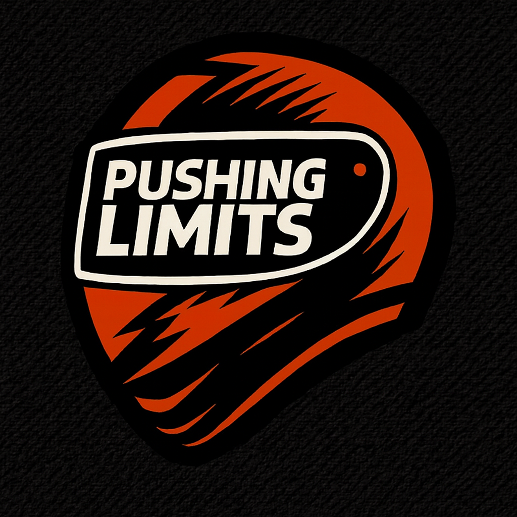 Pushing Limits Helmet Die-Cut Moto Magnet — KTM Orange