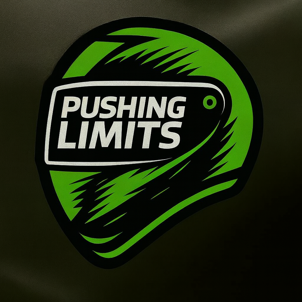 Pushing Limits Helmet Die-Cut Moto Magnet - Kawasaki Green
